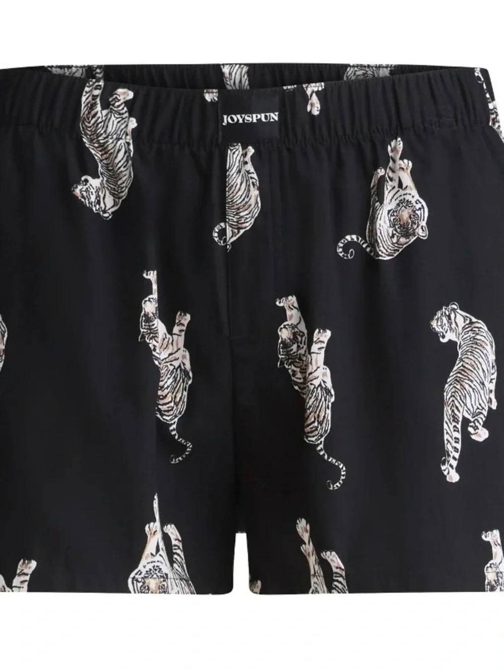 Joyspun Black Tiger-Print Women's Boxer Pajama Shorts